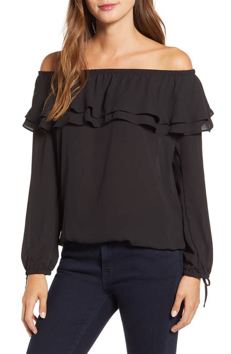 michael kors woman shirts|Michael Kors off shoulder top.